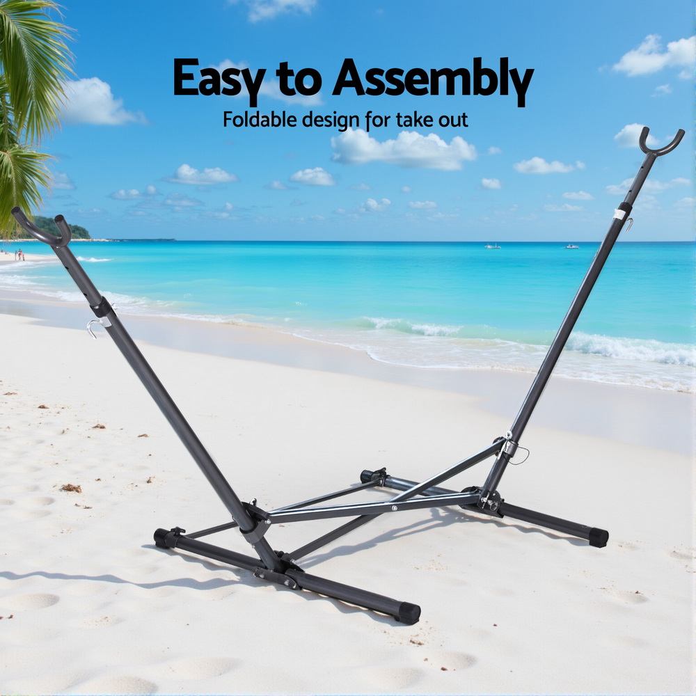 Gardeon Adjustable Steel Hammock Bed Stand, 150kg view 5