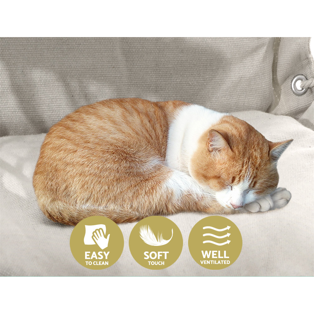 Gardeon Cream Hammock Chair with Armrest view 5