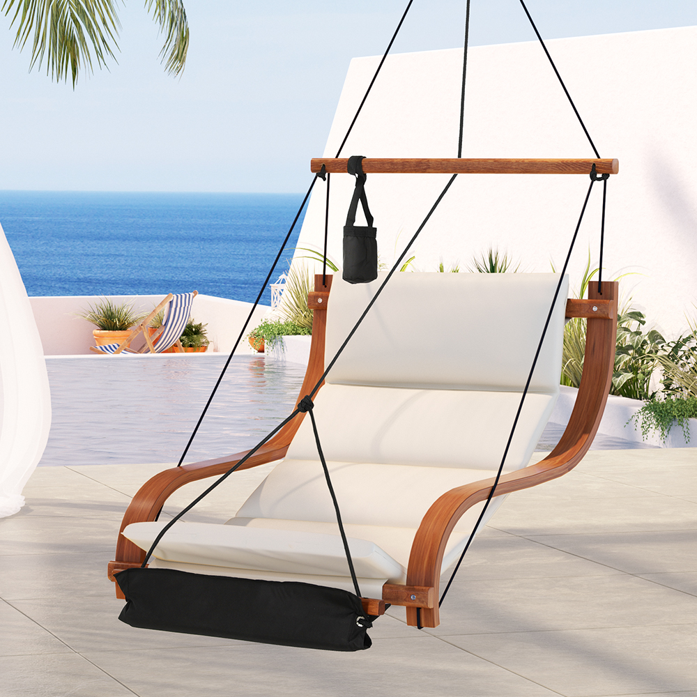 Gardeon Wooden Hammock Chair with Cushioned Seat view 5