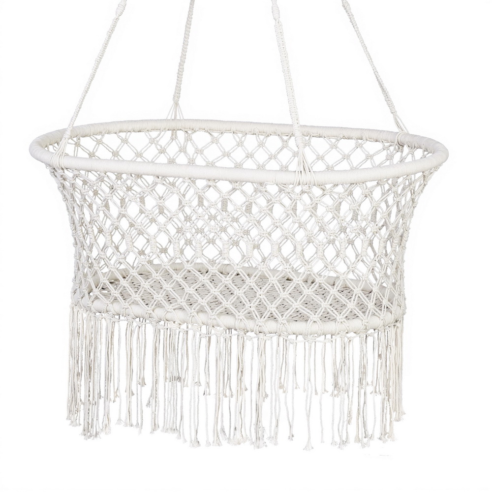 Gardeon Cream Cotton Hammock Chair for Kids