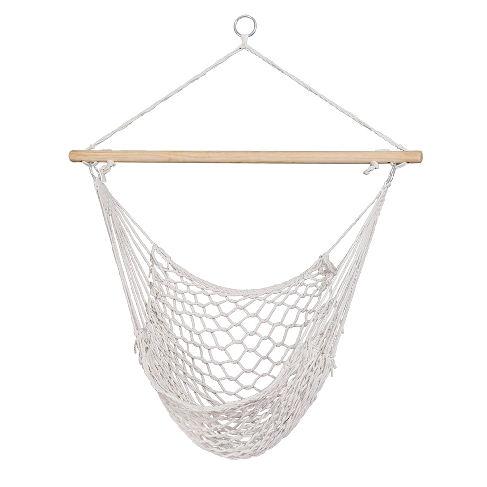 Gardeon Cream Mesh Hammock Chair for Trees & Pergolas