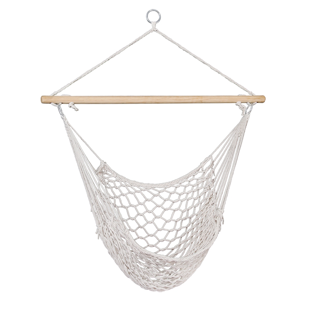 Gardeon Cream Mesh Hammock Chair for Trees & Pergolas view 3