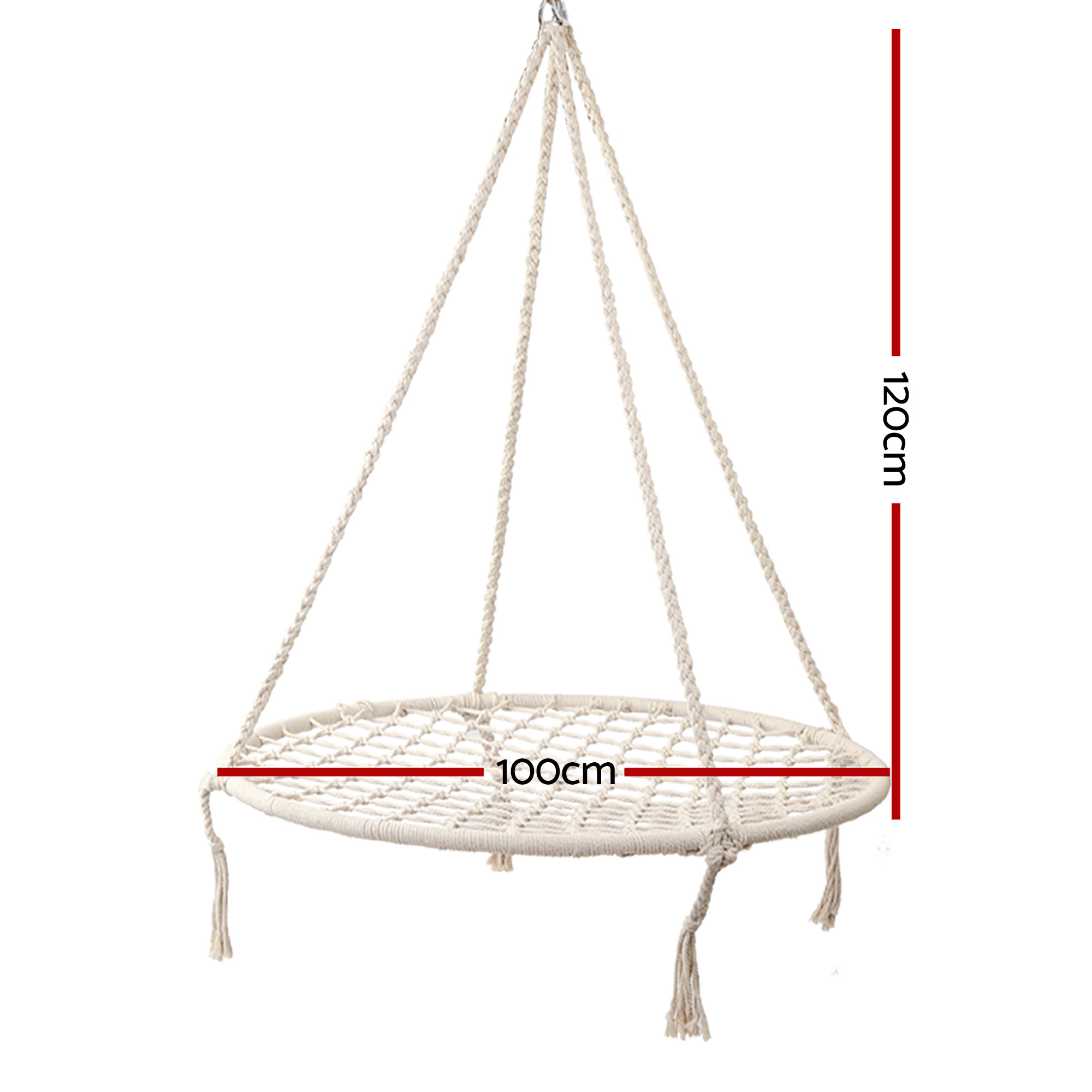 Gardeon 100cm Nest Web Hanging Hammock Chair view 2