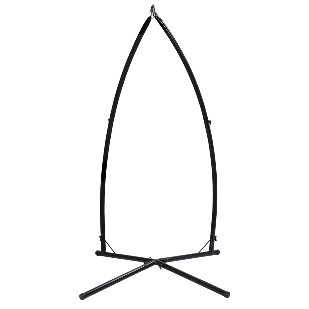 Gardeon Black 2.1m A-Frame Hammock Chair Stand view 3