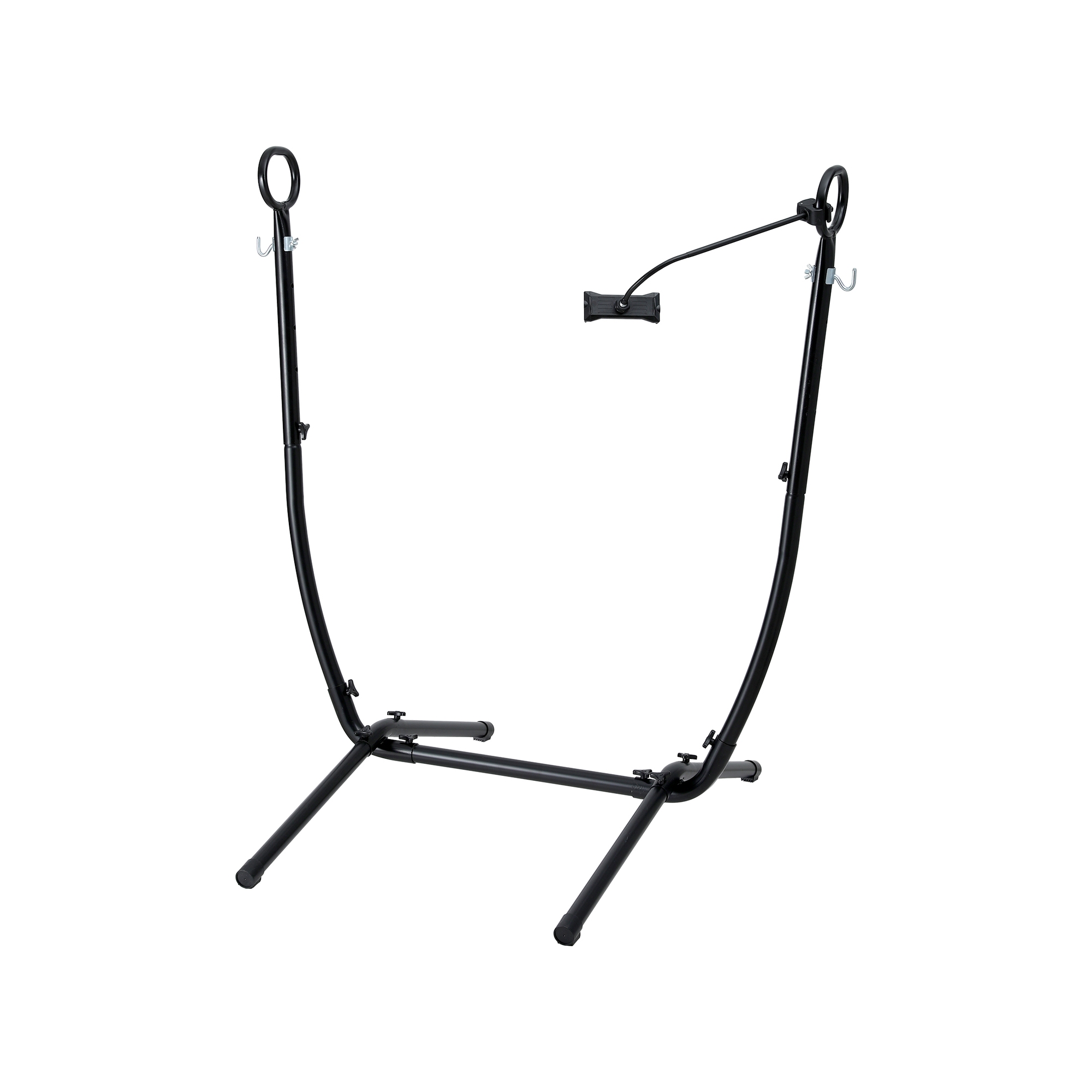 Gardeon Black Iron Hammock Chair Stand with Phone Holder view 2