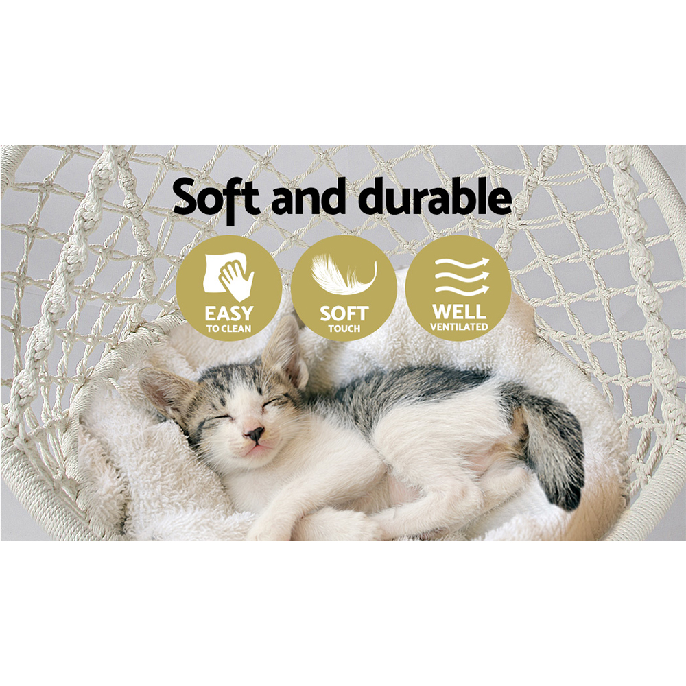 Gardeon Macrame Cotton Hammock Chair with Tassels view 5