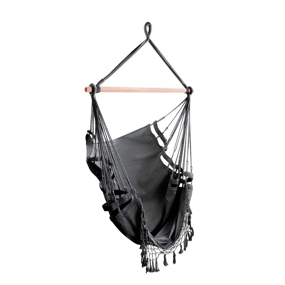 Gardeon Grey Tassel Hammock Chair Swing