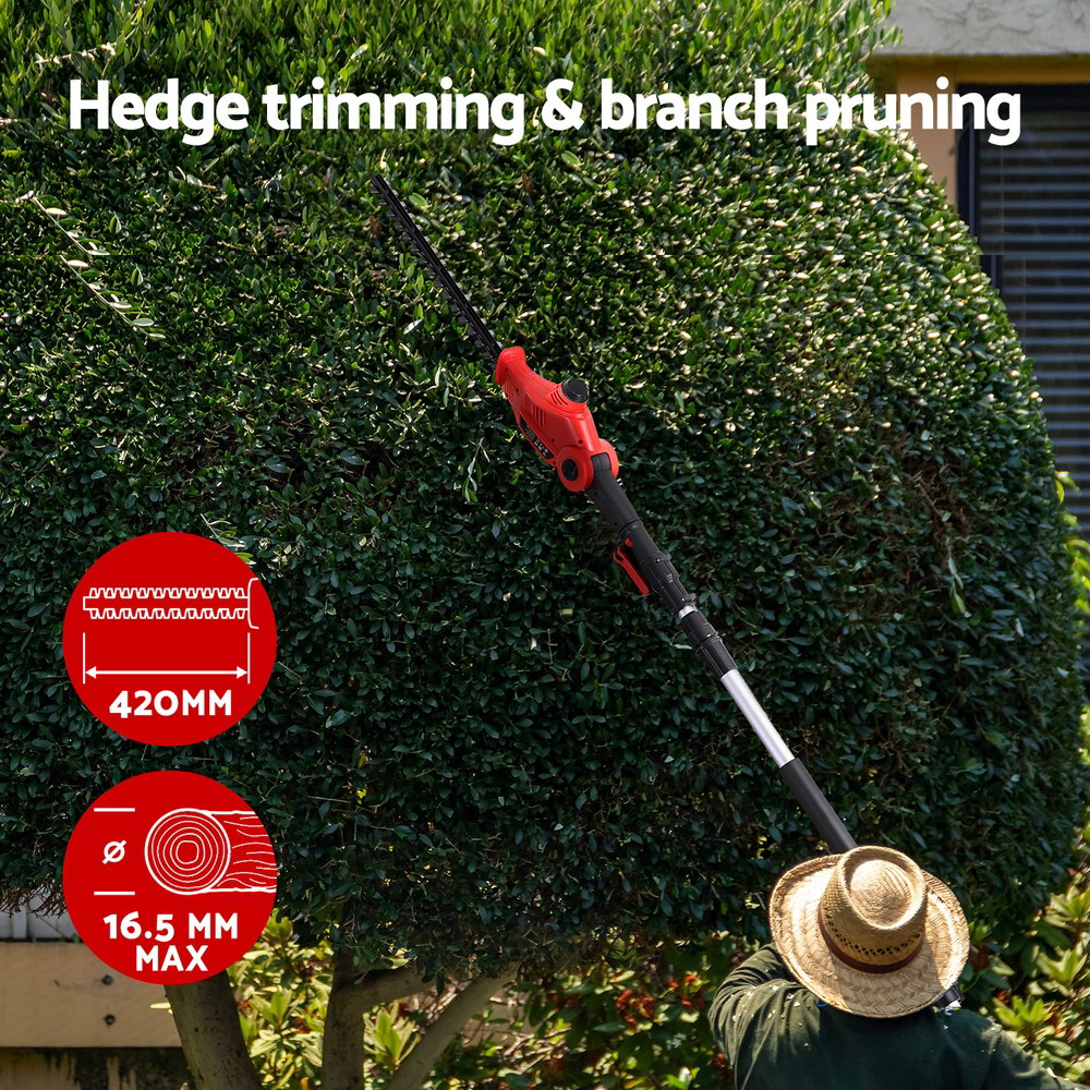 Giantz 20V Cordless Pole Hedge Trimmer with Angle Head view 4