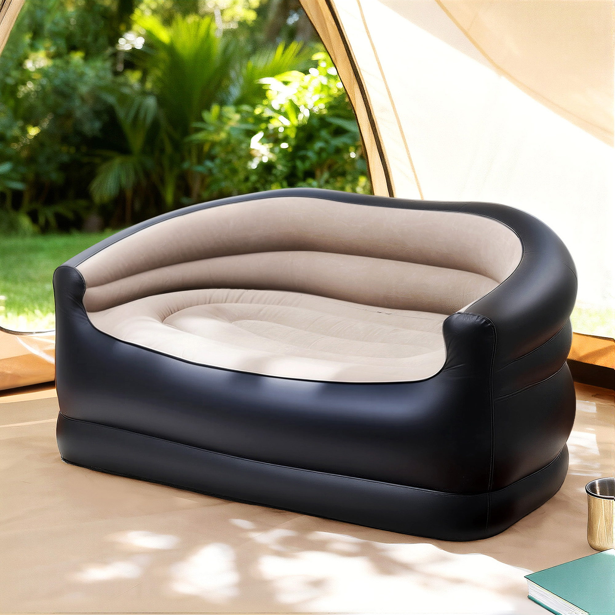 Gardeon Two-Seater Air Sofa with Foot Pump