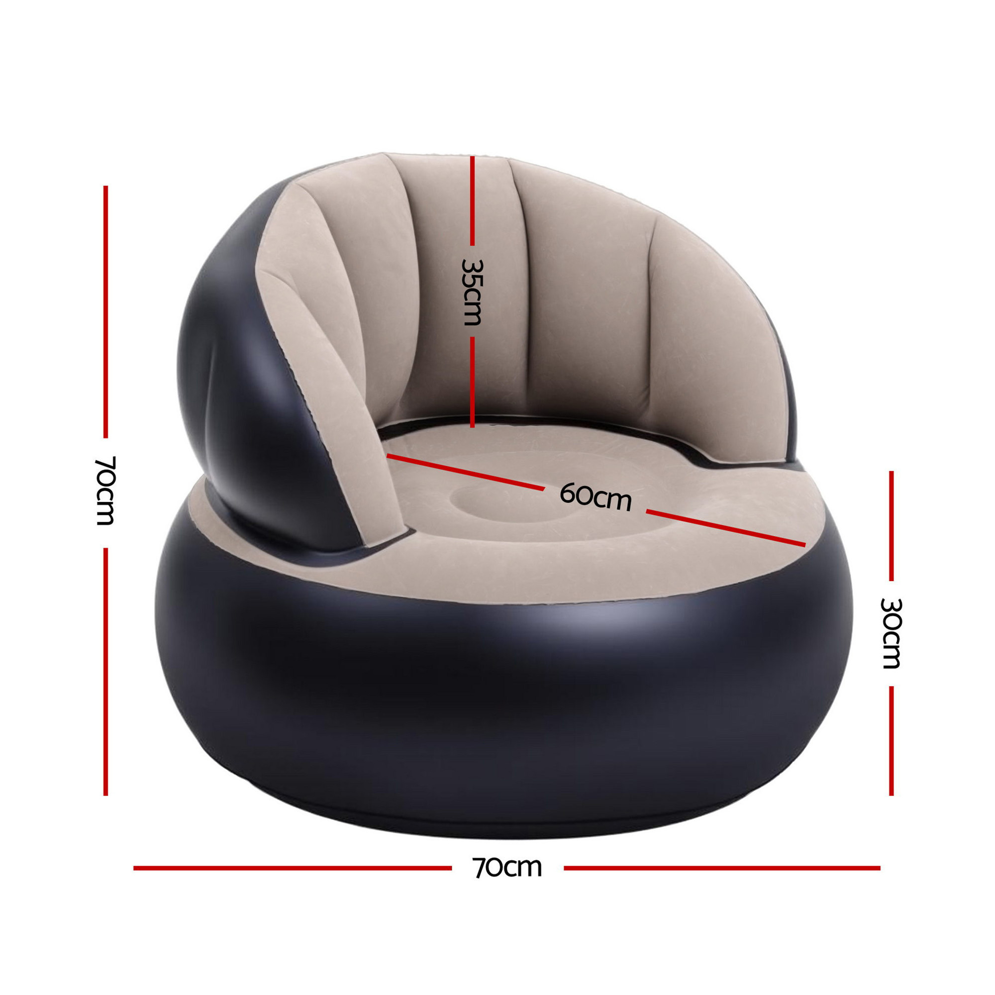 Gardeon Foldable Inflatable Chair Sofa with Pump view 2