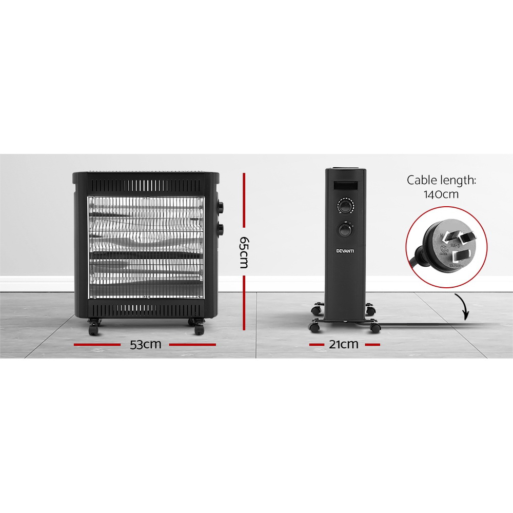 Devanti 2200W Infrared Heater view 2