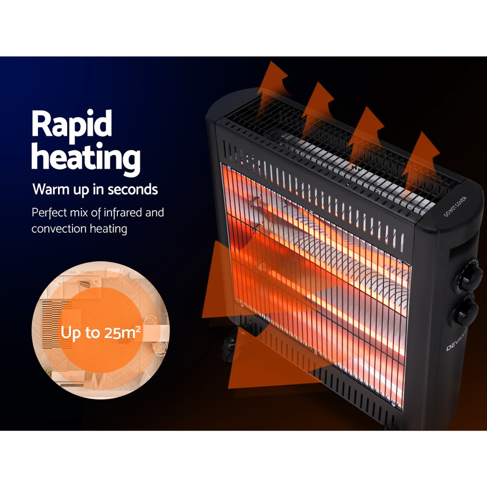 Devanti 2200W Infrared Heater view 4