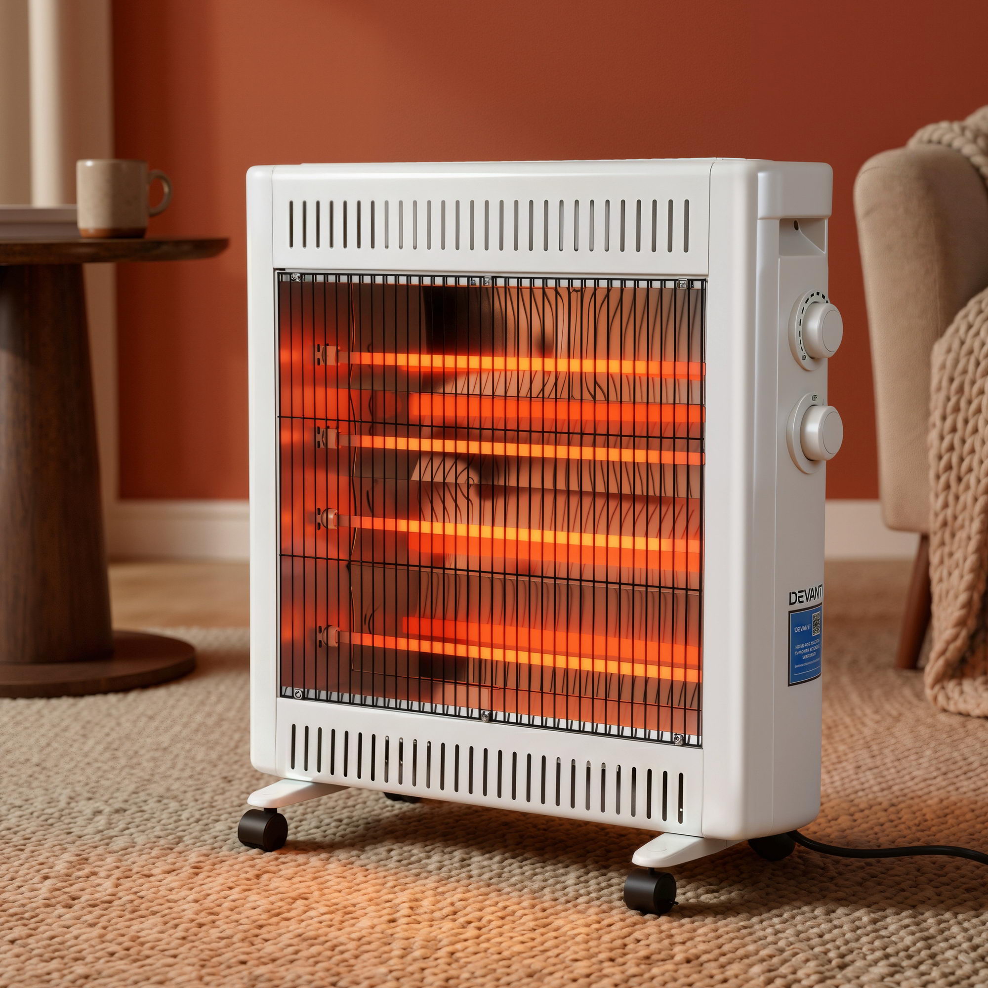 Devanti 2200W Portable Infrared Heater White