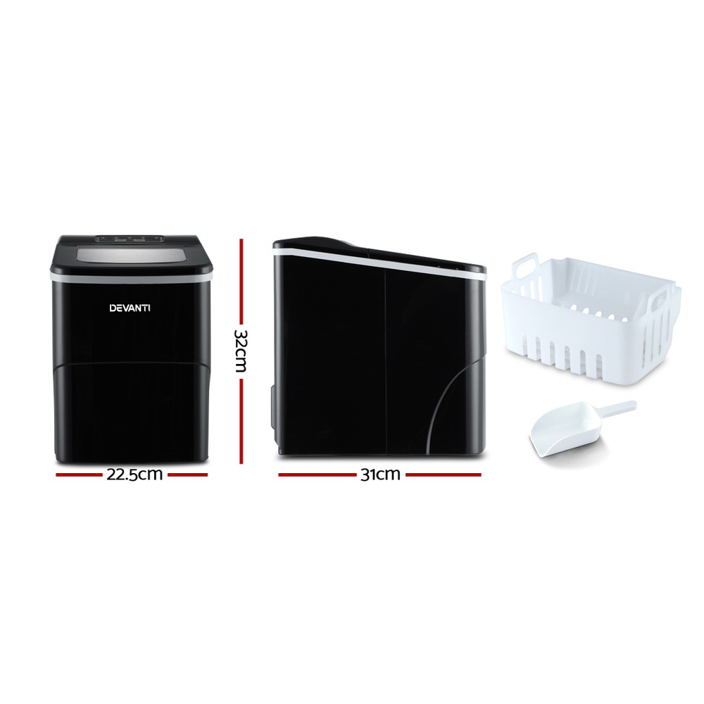 Devanti Portable Ice Cube Maker Machine 2L view 2