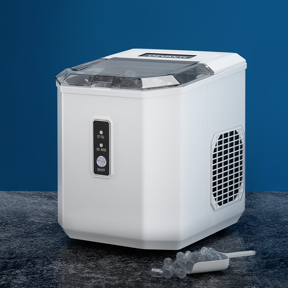 Devanti 12kg Ice Maker Machine Portable Ice Cube Tray