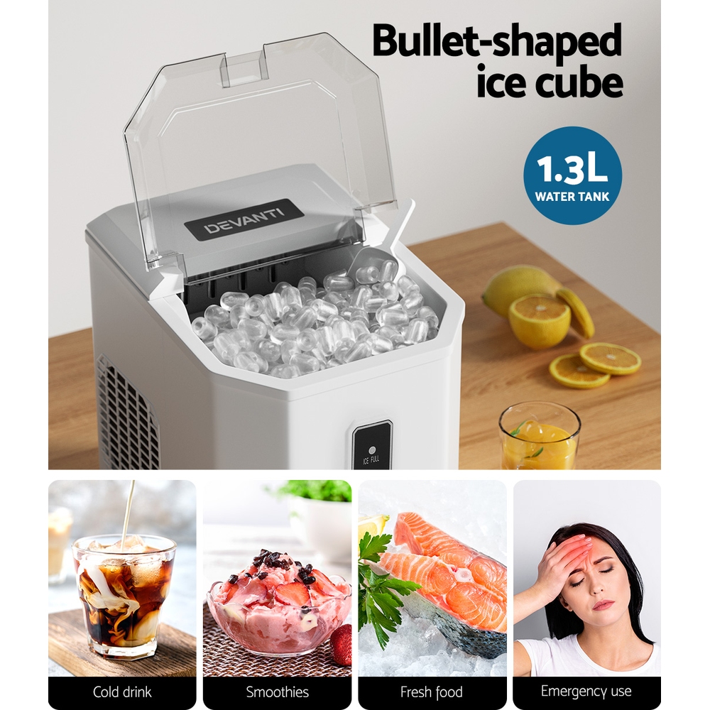 Devanti 12kg Ice Maker Machine Portable Ice Cube Tray view 4