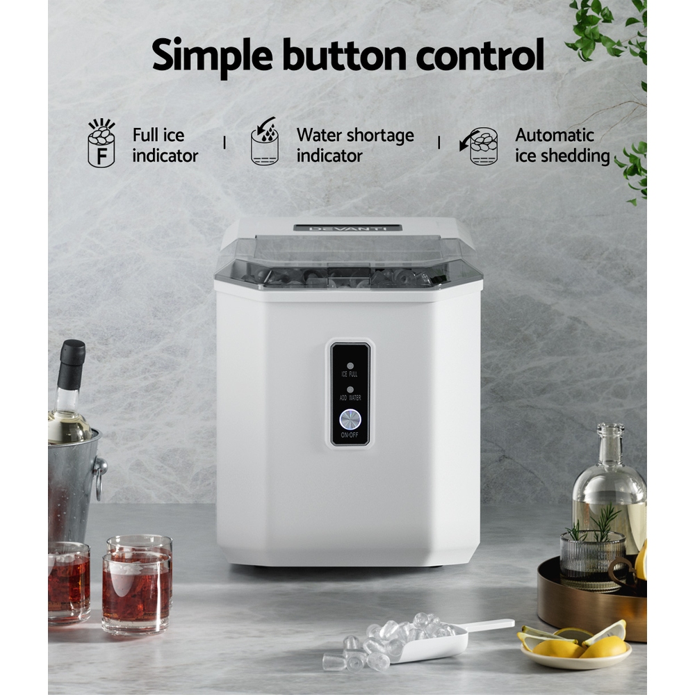 Devanti 12kg Ice Maker Machine Portable Ice Cube Tray view 5