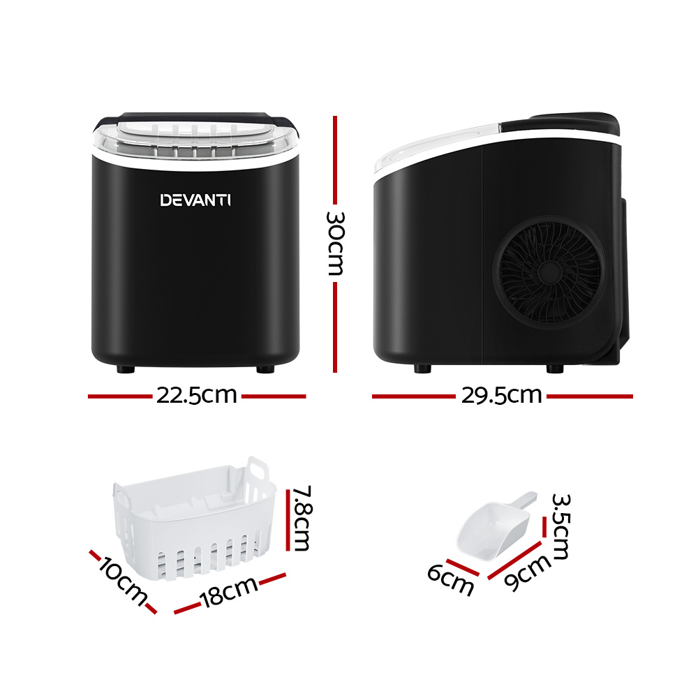 Devanti Ice Maker Machine Ice Cube Tray 2 Sizes view 2