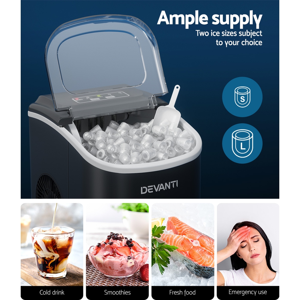 Devanti Ice Maker Machine Ice Cube Tray 2 Sizes view 5