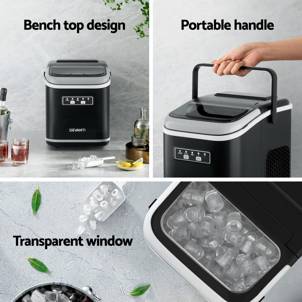 Devanti Portable Ice Maker Machine 1.3L Self Cleaning view 5