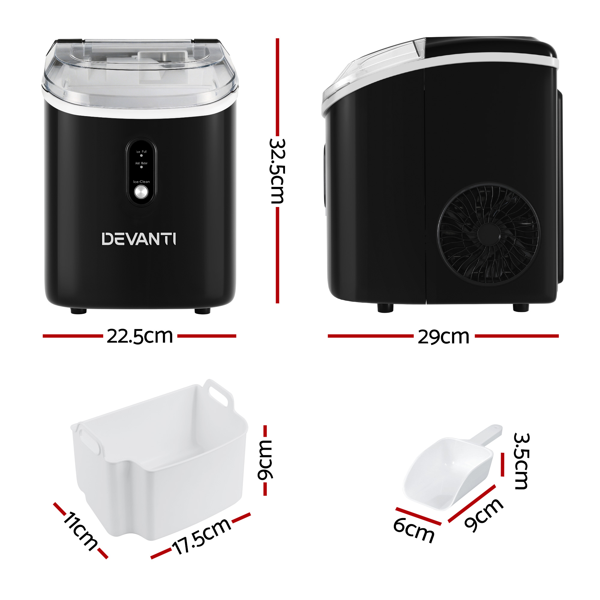 Devanti 15kg Nugget Ice Maker Machine view 3