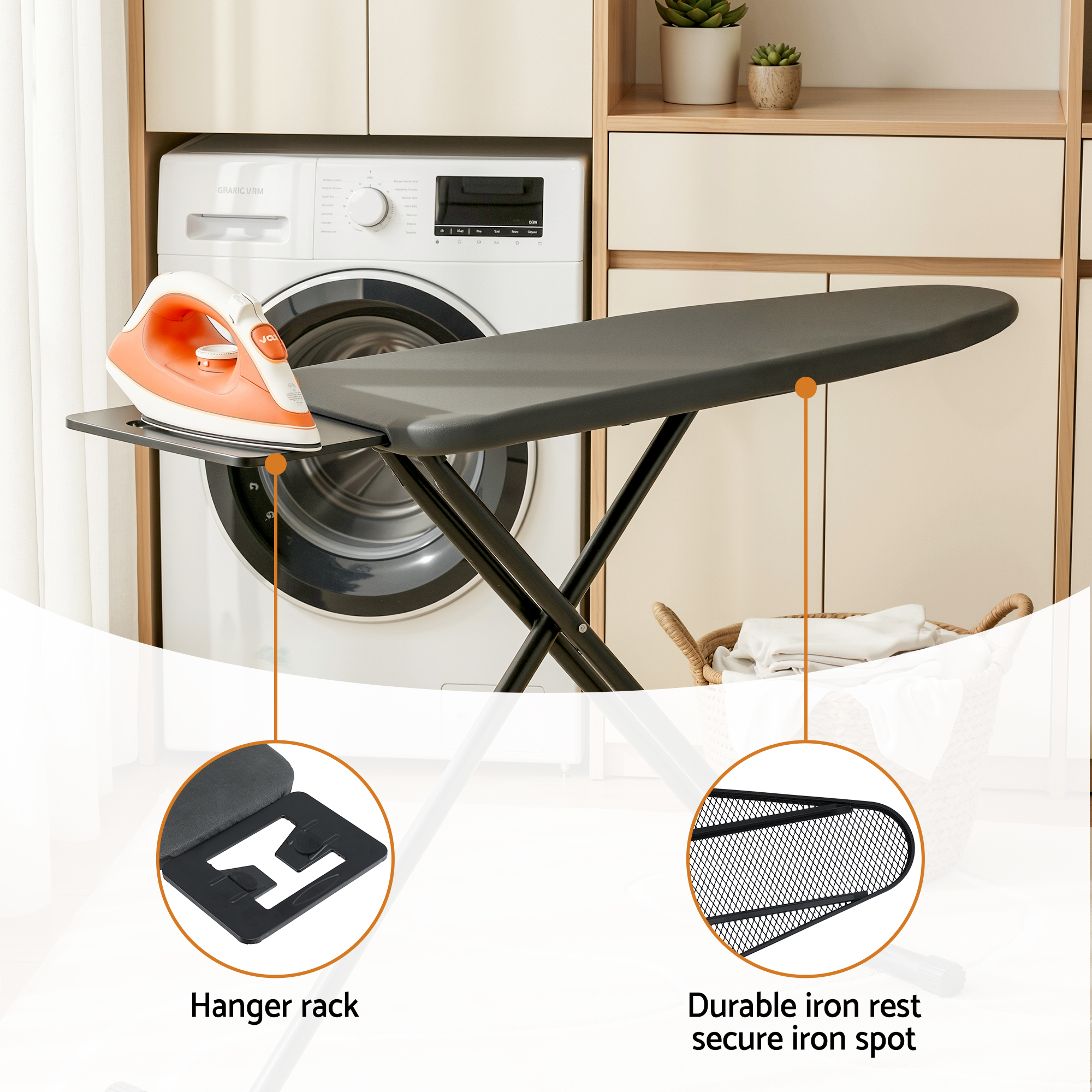 Artiss Ironing Board with Iron Rest and Adjustable Height view 4