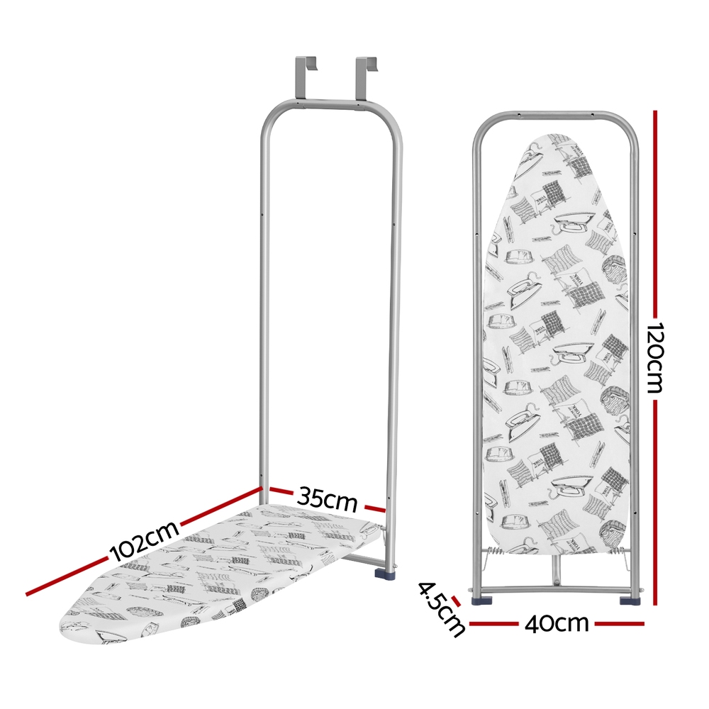 Artiss Wall Mounted Ironing Board Foldable White view 2