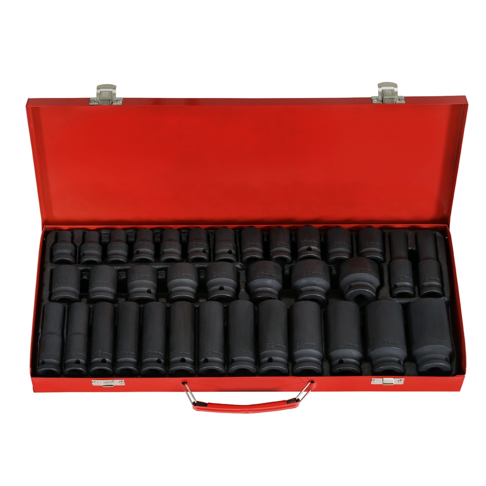 Giantz 35pc 1/2 Inch Drive Impact Socket Set 8 to 32mm