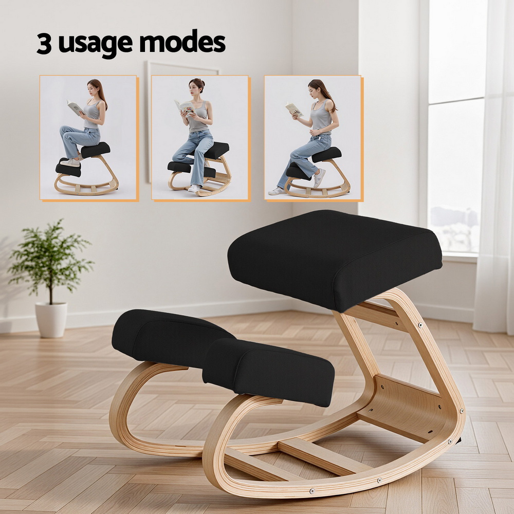 Artiss Kneeling Chair with Memory Foam 120kg Capacity Black view 5