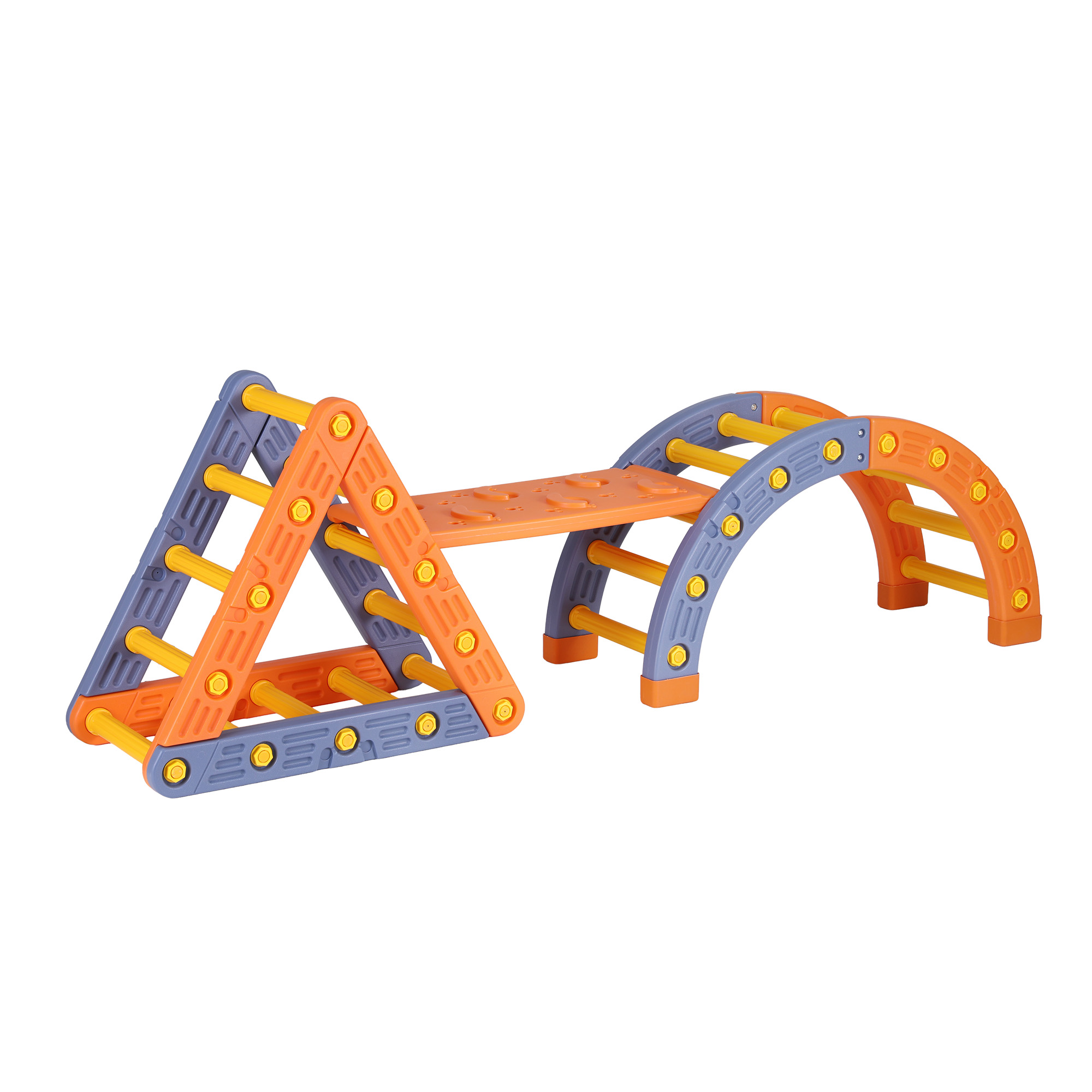 Keezi Kids 2-in-1 Climbing Frame Set Triangle with Arch view 4