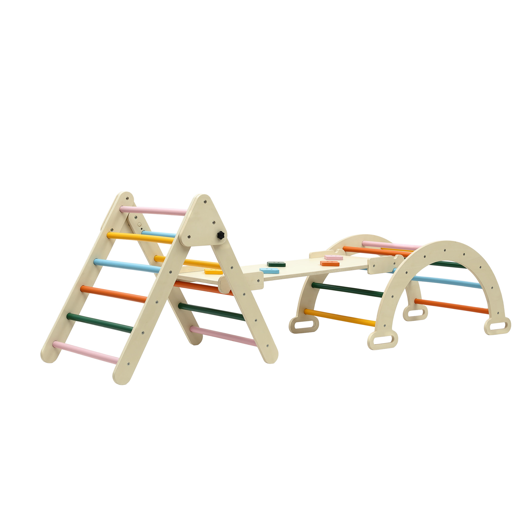 Keezi 3-in-1 Pikler Climbing Toys Set with Slide view 3