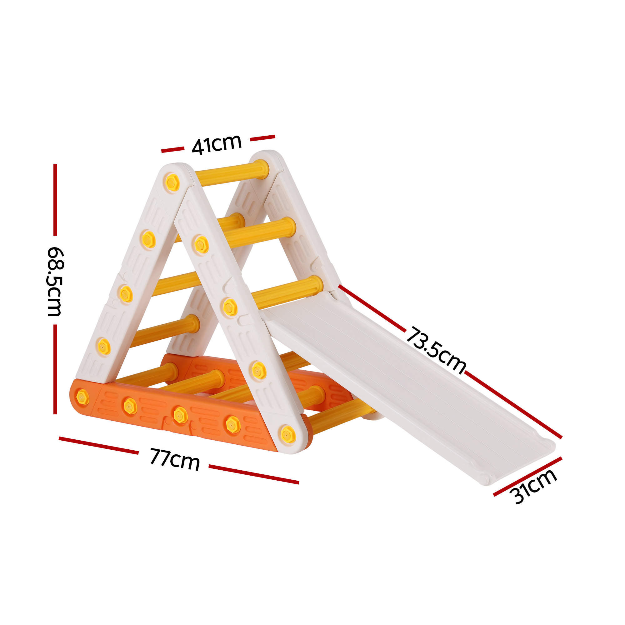Keezi Kids Climbing Frame Set with Slide Pikler Triangle view 2