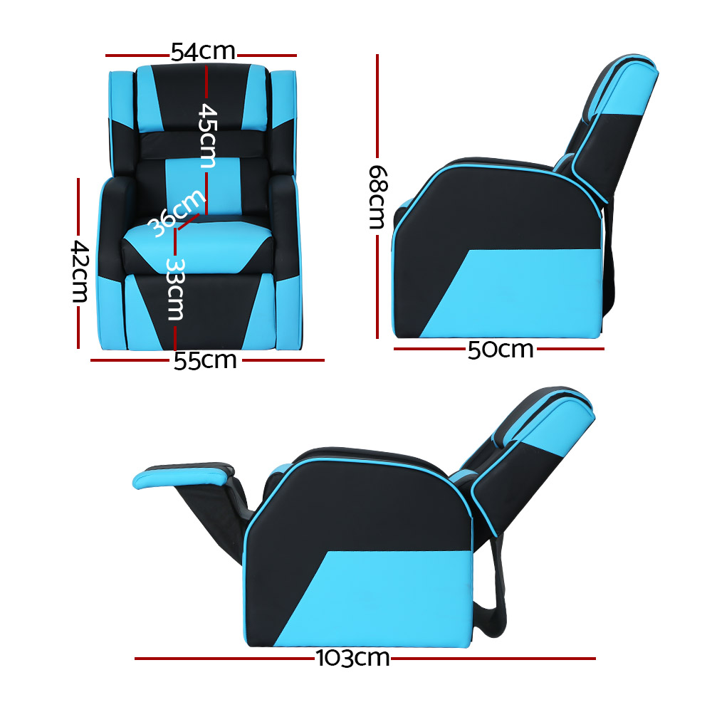 Keezi Kids Gaming Recliner Chair in PU Leather view 2