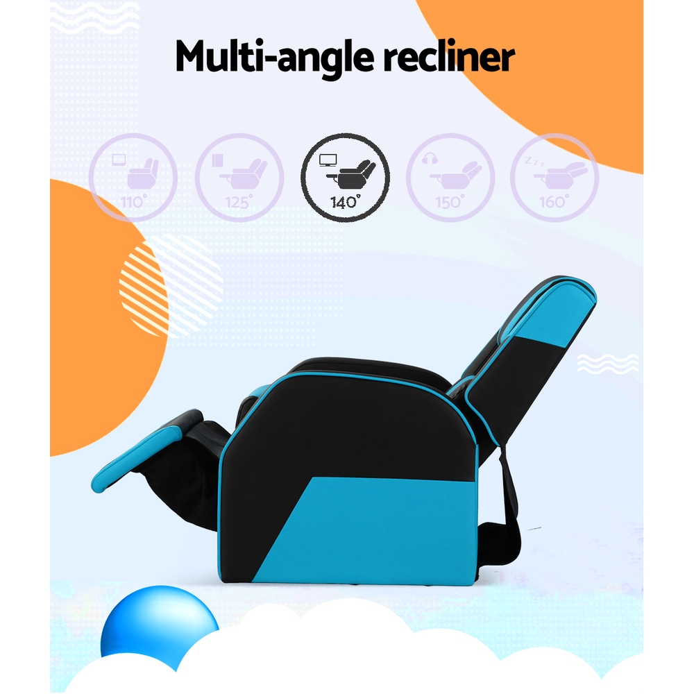 Keezi Kids Gaming Recliner Chair in PU Leather view 4