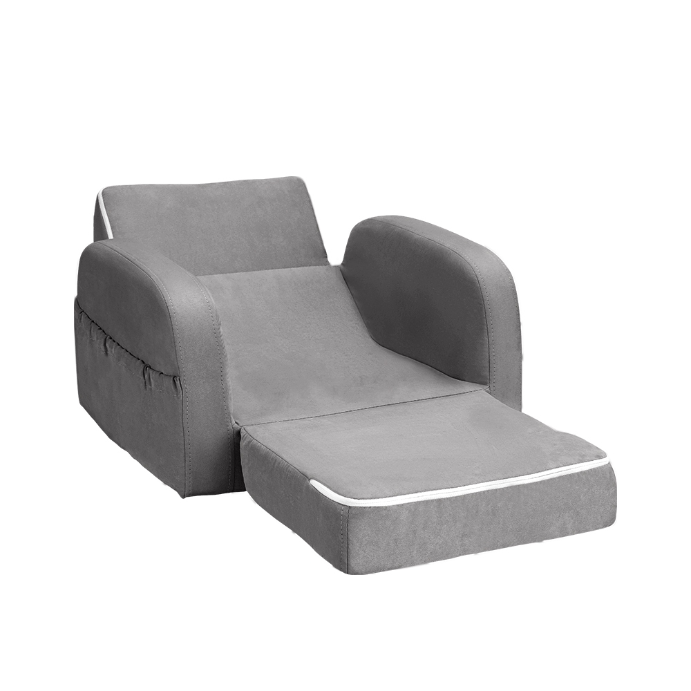 Keezi 1 Seater Kids Sofa Flip-Open Couch Armchair view 3