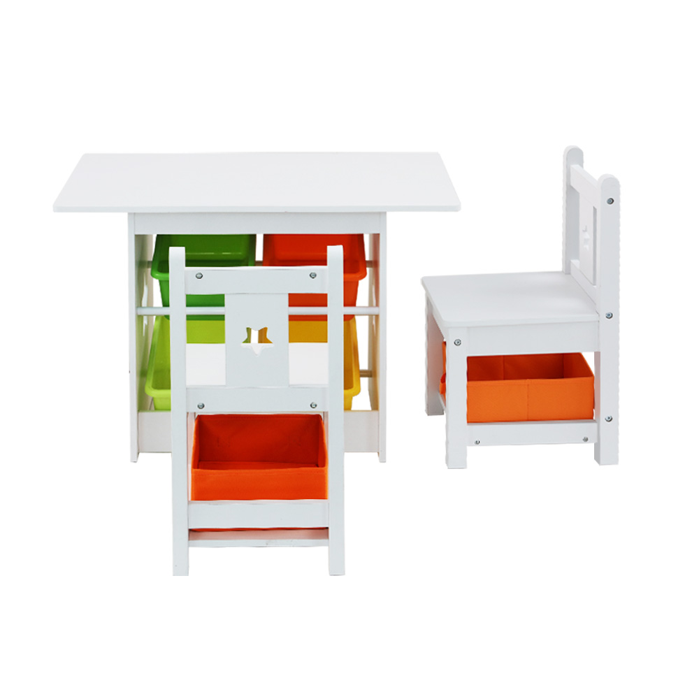 Keezi 3-Piece Kids Table and Chairs Set for Play and Mealtime view 3