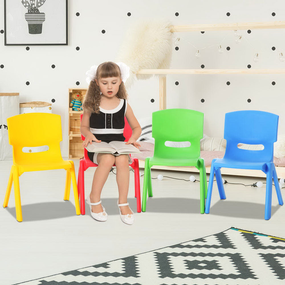 Keezi Kids Plastic Chairs Set of 4, 50kg Capacity