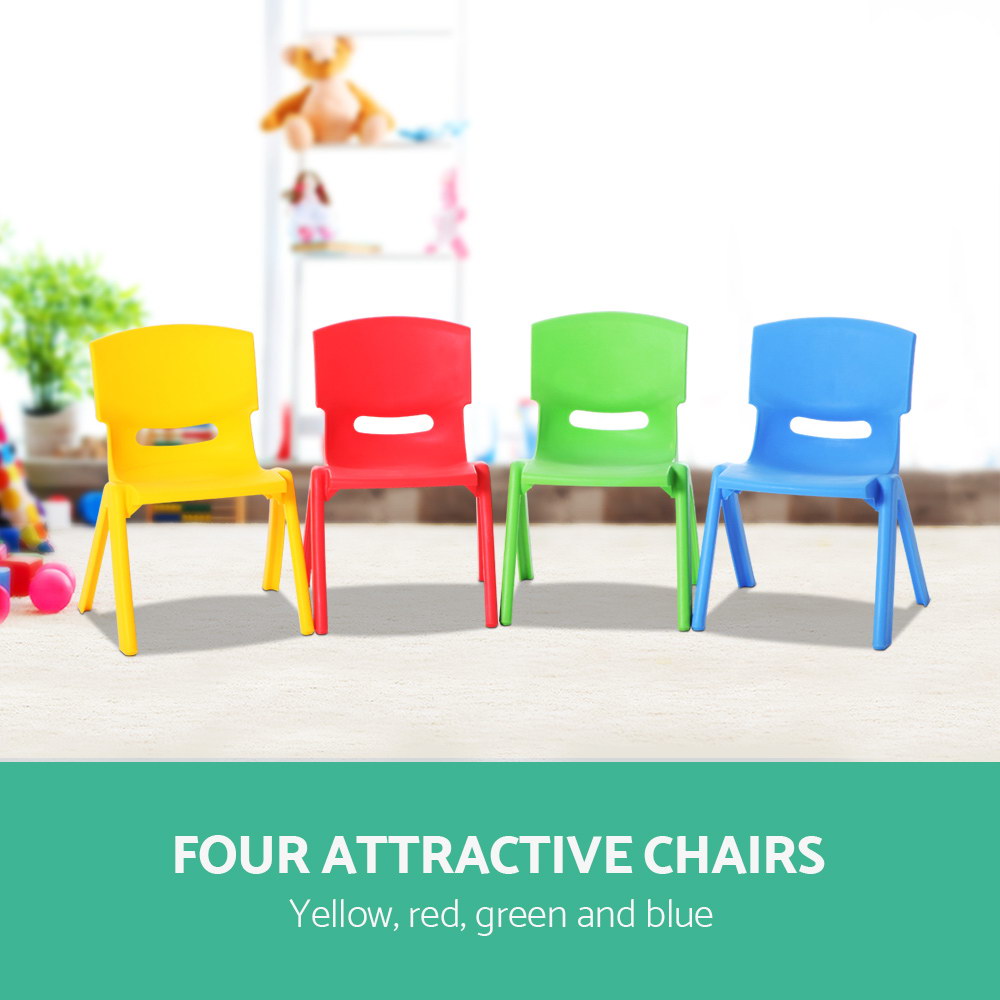 Keezi Kids Plastic Chairs Set of 4, 50kg Capacity view 4