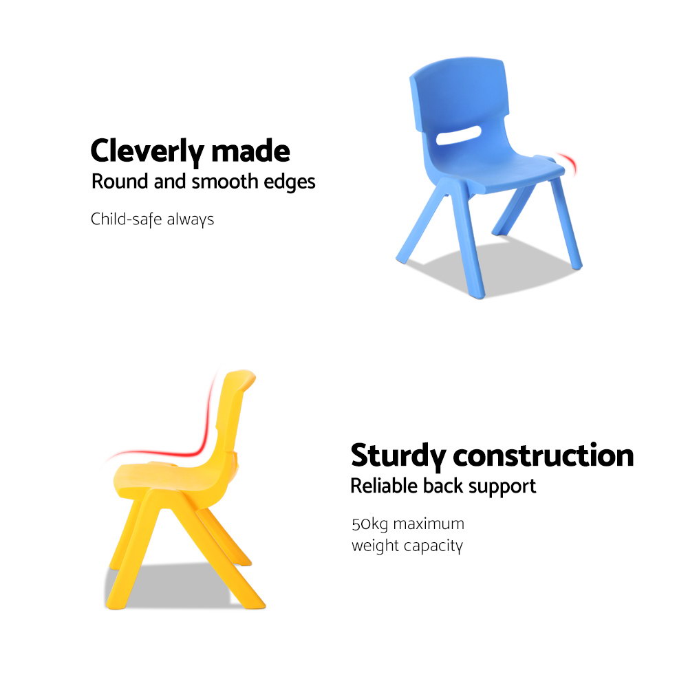 Keezi Kids Plastic Chairs Set of 4, 50kg Capacity view 5