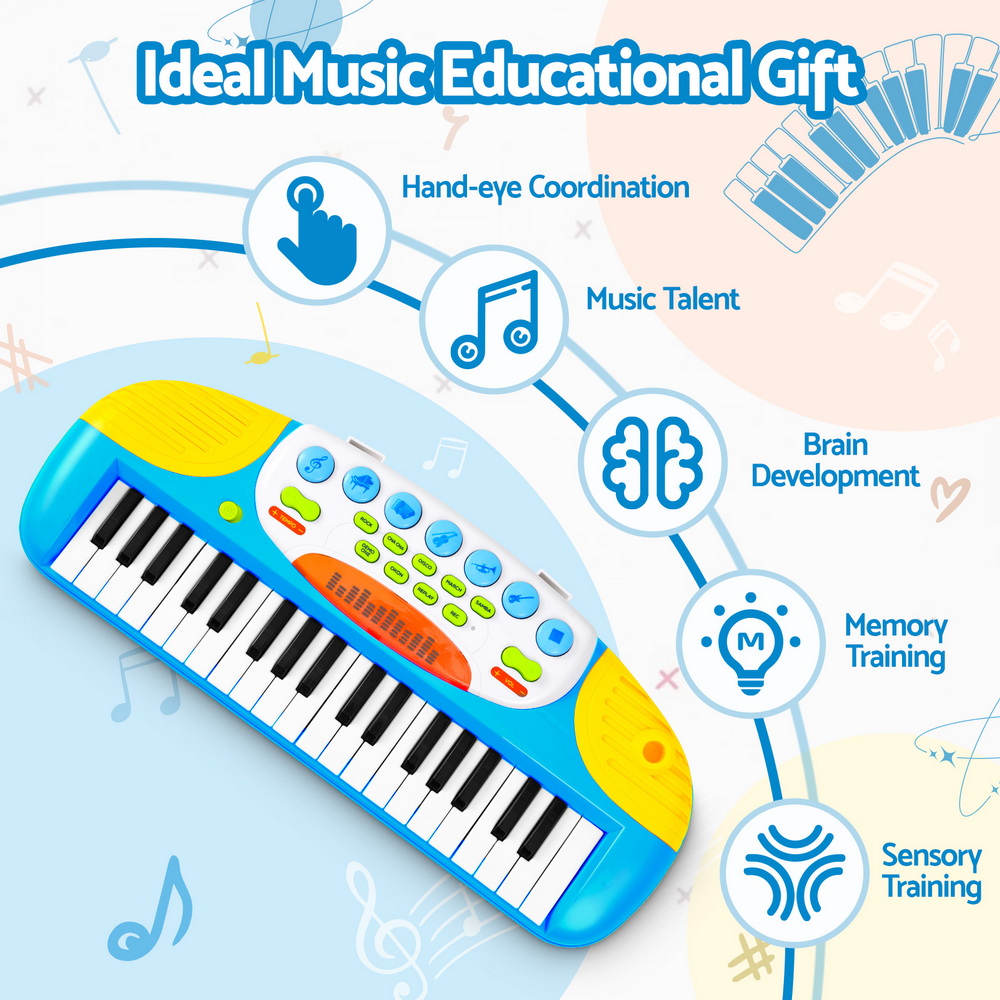 Keezi 37-Key Piano Keyboard Set with Stool & Microphone view 4