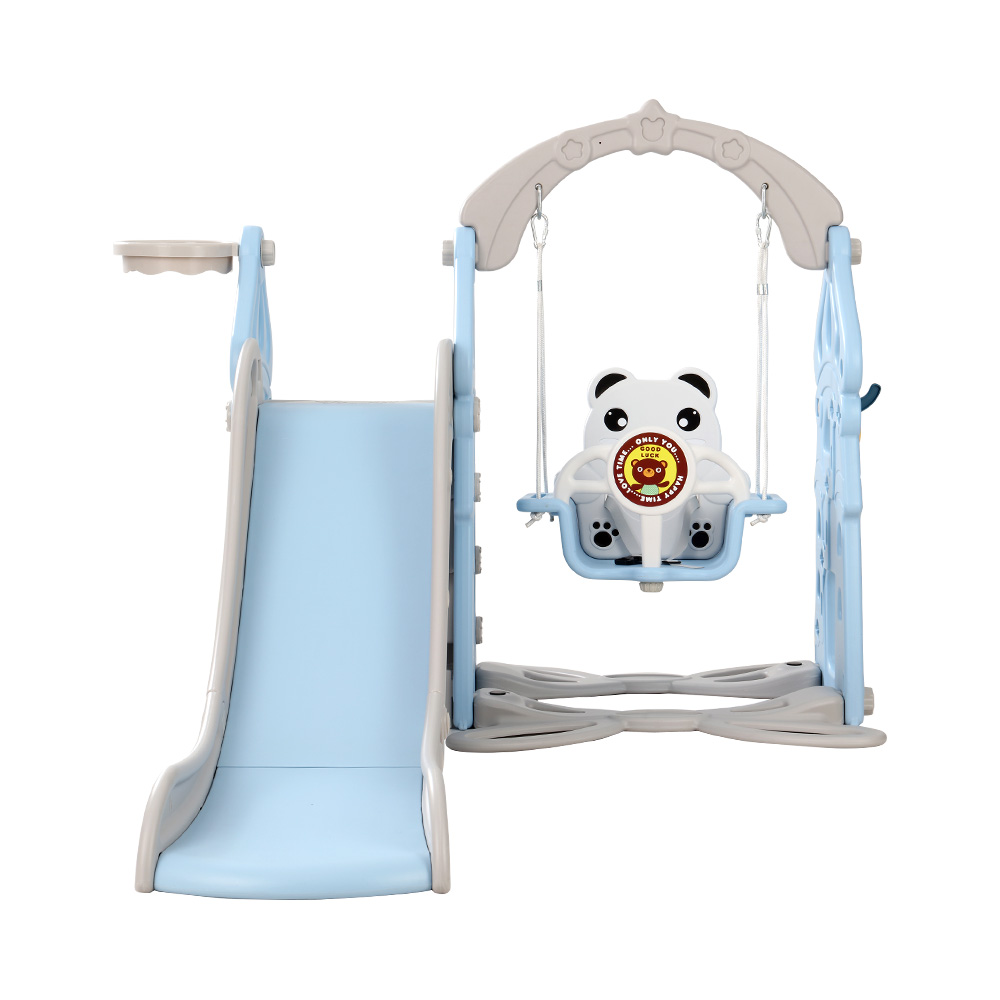 Keezi 5-in-1 Slide Swing Set Ring Game 170cm Blue view 3