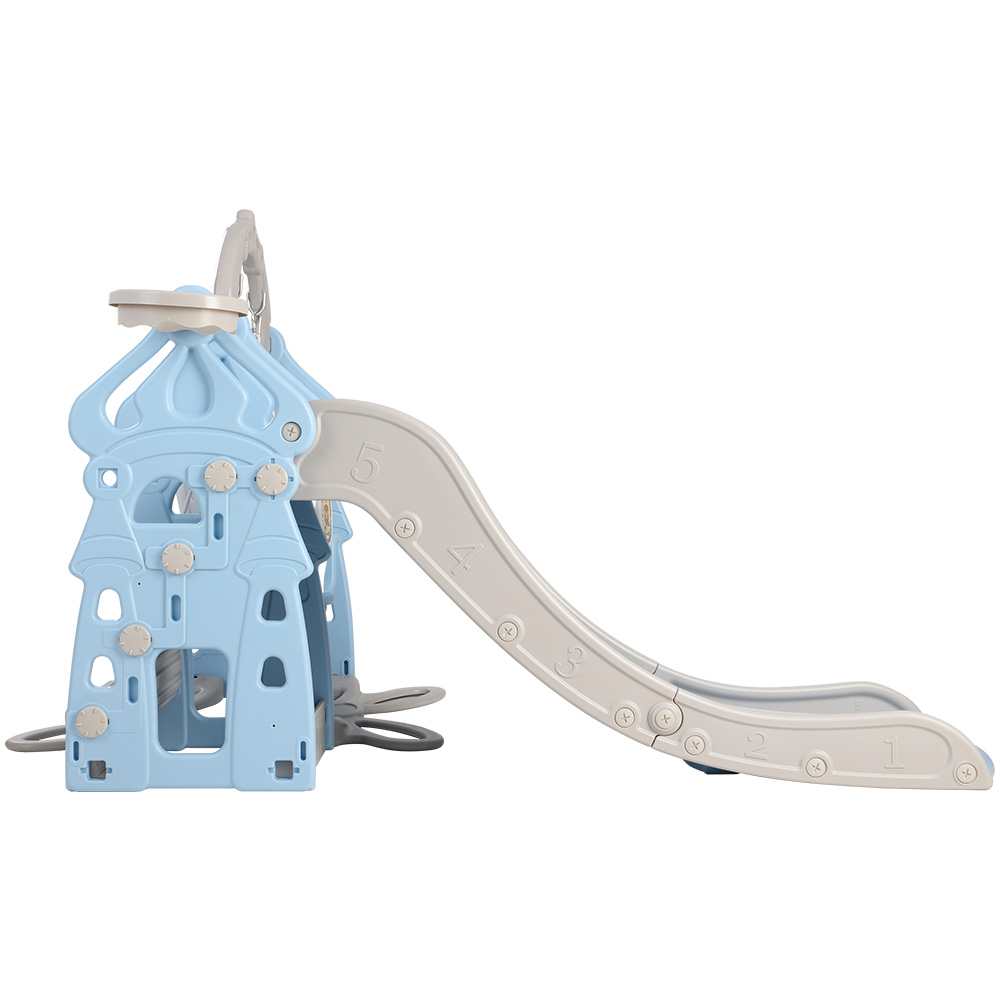 Keezi 5-in-1 Slide Swing Set Ring Game 170cm Blue view 4