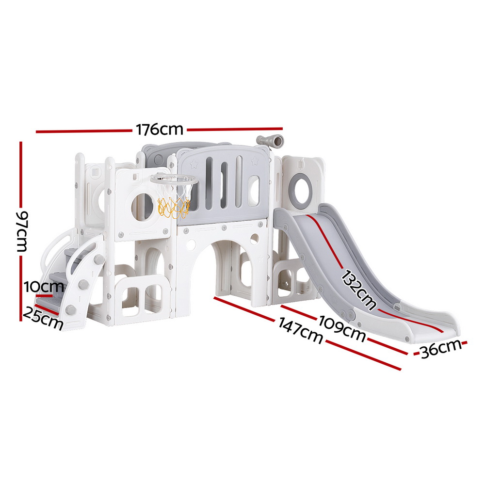 Keezi Kids Slide Swing Set with Telescope and Ladder view 2
