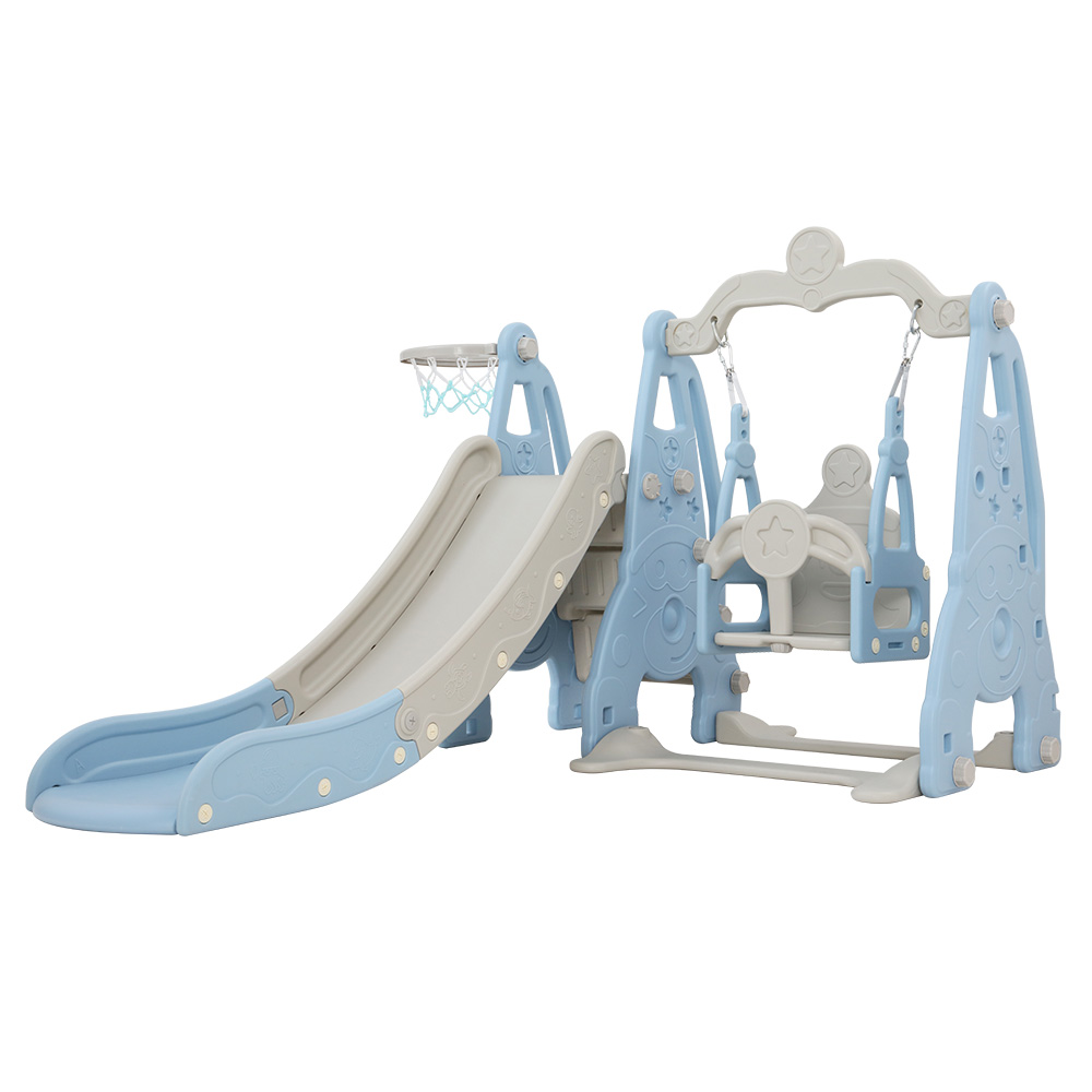 Keezi Kids 170cm Slide Swing Set with Basketball Hoop