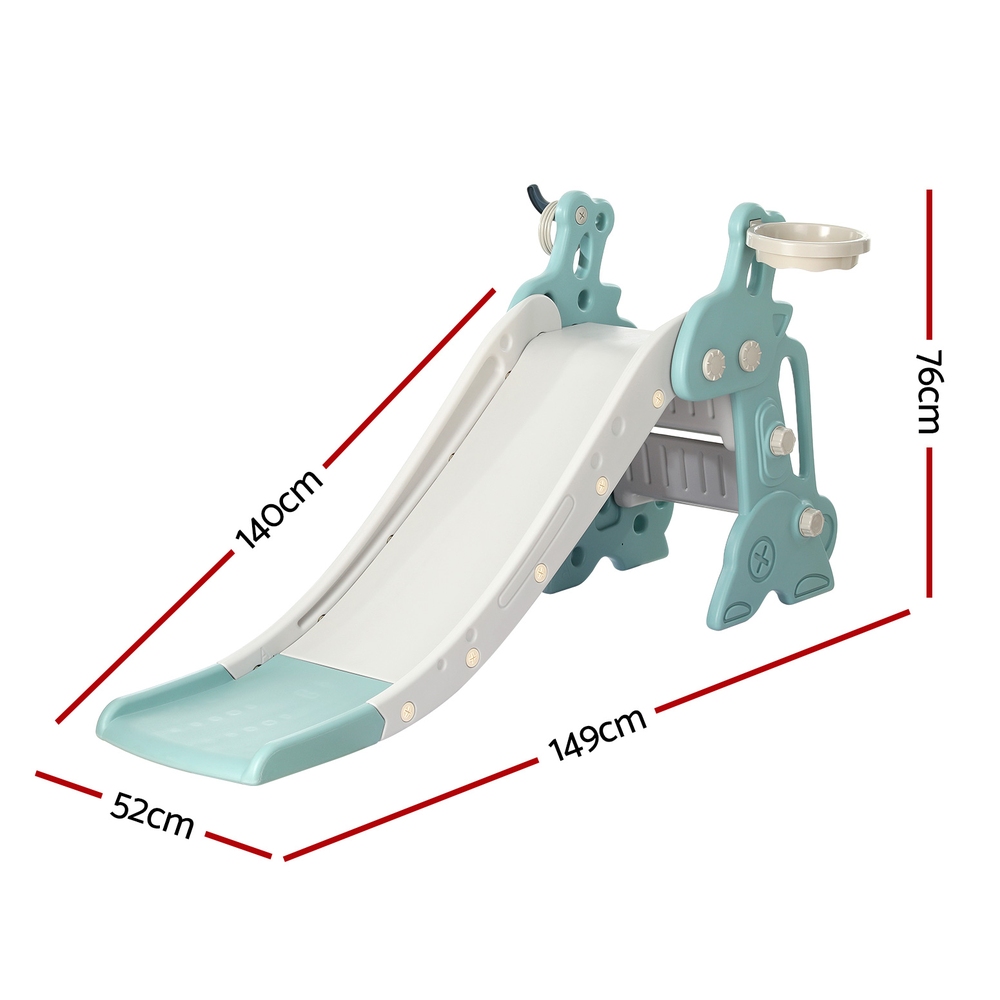 Keezi Kids Deer Slide Set 140cm with Hoop and Ring view 2