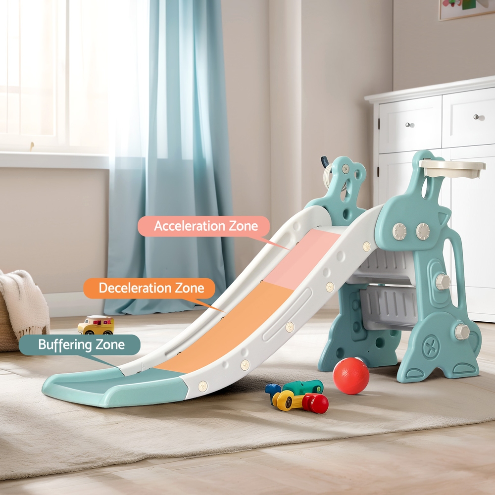 Keezi Kids Deer Slide Set 140cm with Hoop and Ring view 4