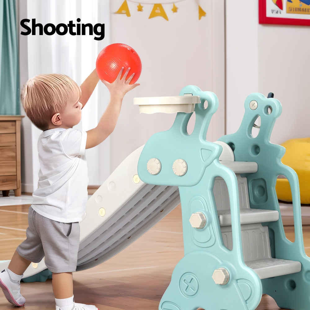 Keezi Kids Deer Slide Set 140cm with Hoop and Ring view 5