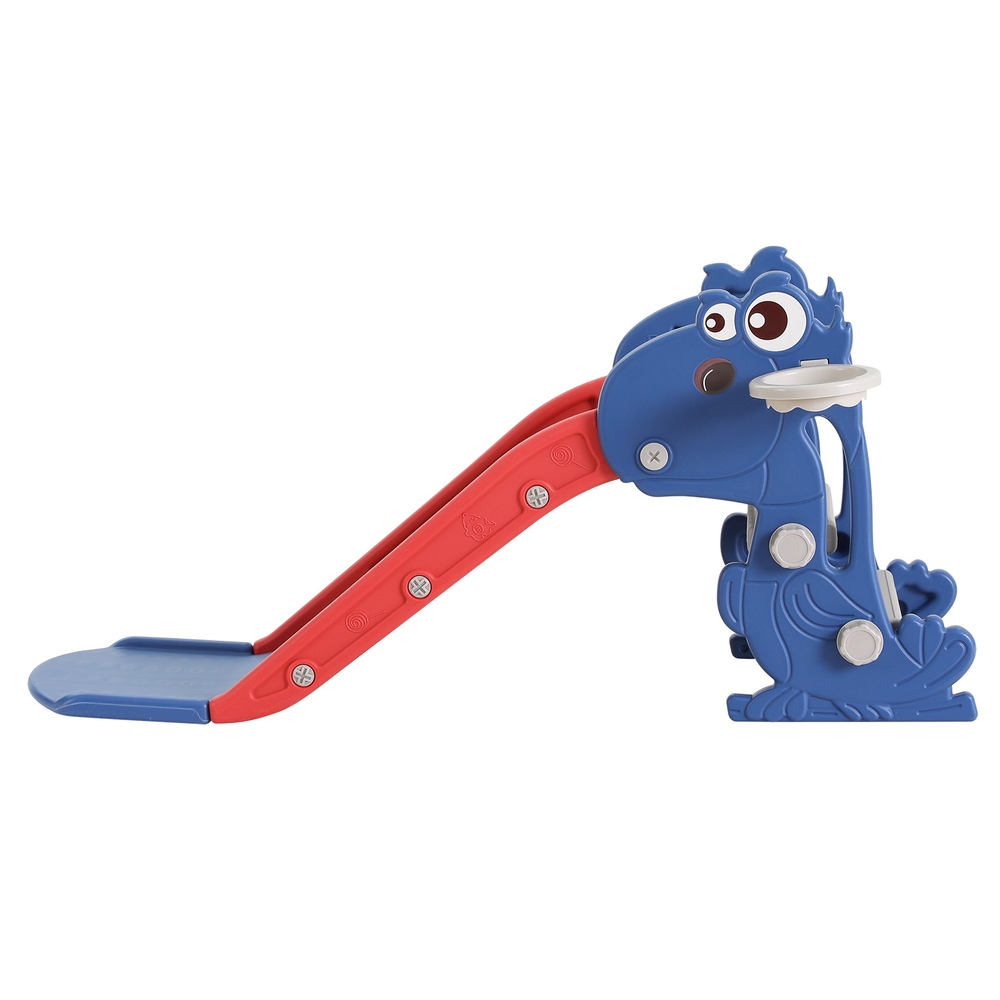 Keezi Kids Blue Dragon Slide Set 90cm with Hoop view 3