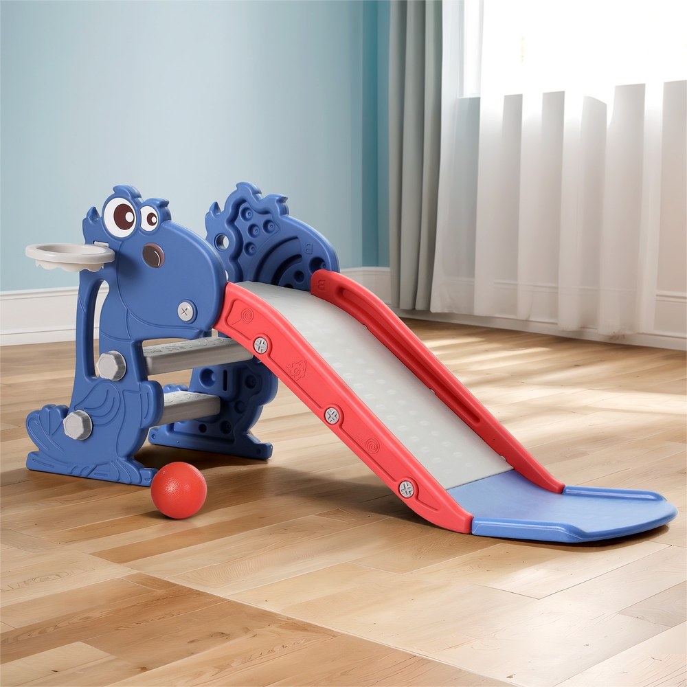 Keezi Kids Blue Dragon Slide Set 90cm with Hoop view 5