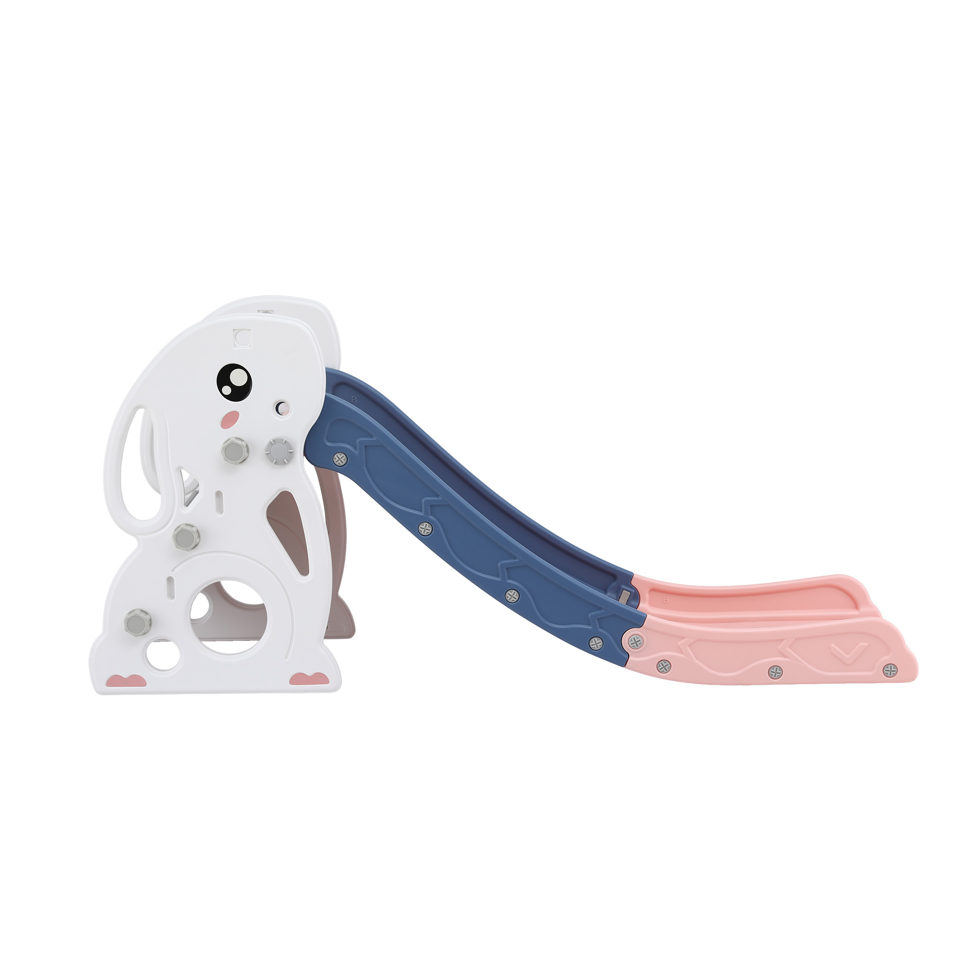 Keezi Kids Rabbit Slide Set 147cm with Basketball Hoop view 3